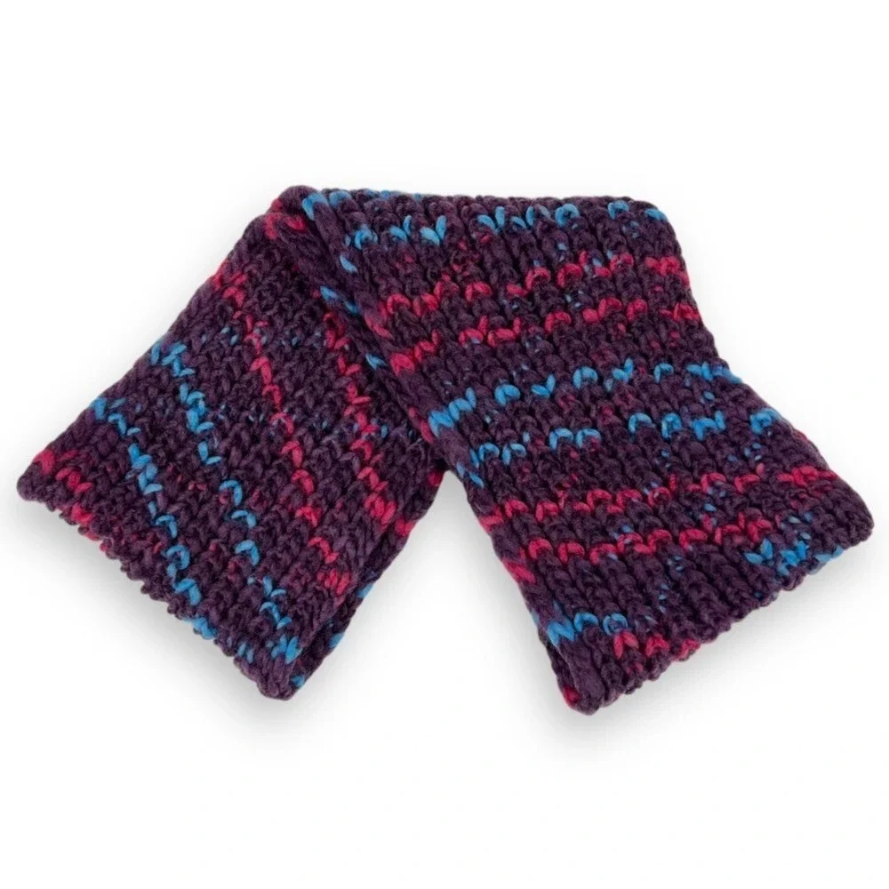 Earthbound Women's Purple Ribbed Crochet Knit Mobius Infinity Scarf 55